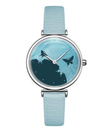 Charming Design Butterfly Cute Leather Wristwatch For Cheap Price